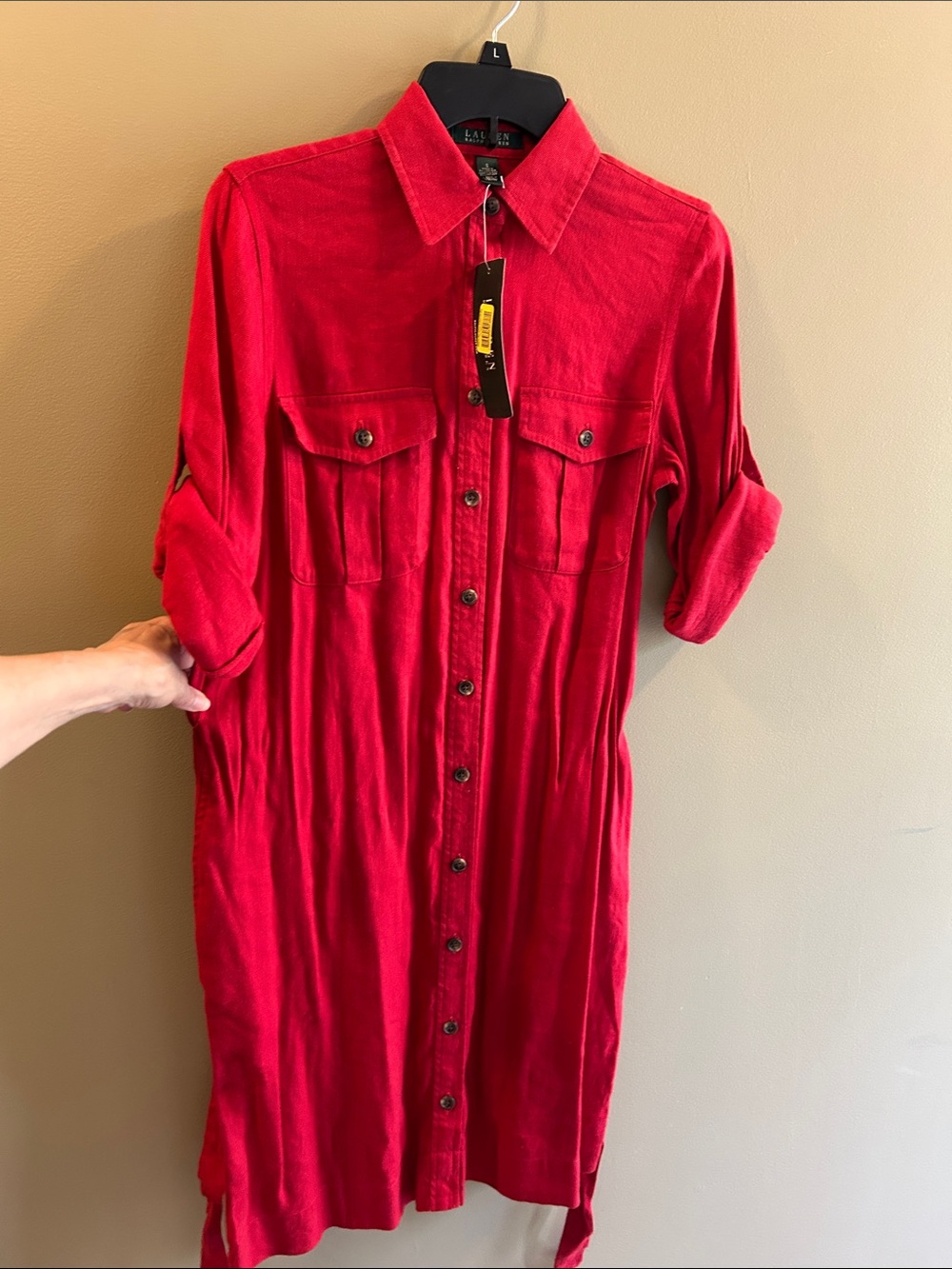 Polo Ralph Lauren Linen Bend Shirt Dress with Pockets size S - Picture 3 of 9